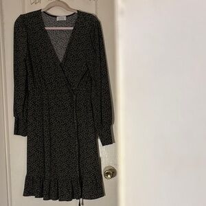 Kaileigh Black Floral Long Sleeve Dress